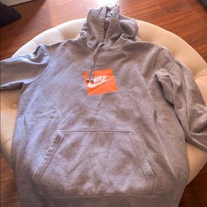 Silver/Orange Nike hoodie